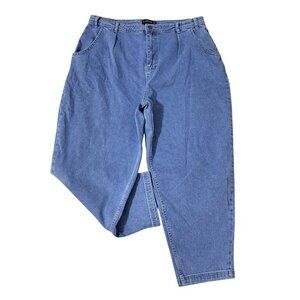 Pretty Little Thing Women's Balloon Pleated Straight Leg Denim Jeans Sz 12